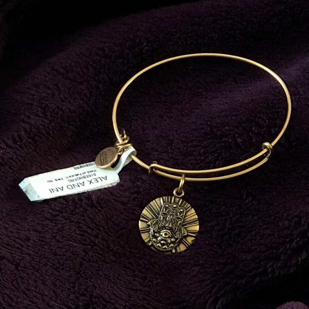 Alex & Ani Hand of Fatima II Gold Bracelet
